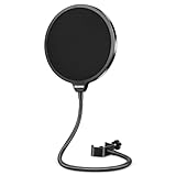 Mikrofon Popschutz,Aokeo Professional Mikrofon Pop Filter Mask Shield Für Blue Yeti,Snowball,HyperX QuadCast und jedes andere Mik