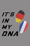 Ist in meiner DNA Deutschland und Frankreich Flaggen Notizbuch: Schönes Ist in meiner DNA Deutschland und Frankreich Flaggen Notizbuch mit 120 karierten Seiten im A5 Format