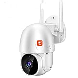 Sicherheitskamera Im Freien, 3MP Tuya Wifi-Kamera Smart Life Cloud 1080P Automatische Tracking PTZ IP-Kamera Outdoor Motion Detect Alarm CCTV Home Überwachungskamera