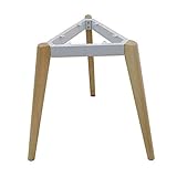 GAIIIA Holzmöbelbeine Tischrahmen, dreieckige Tischbeine, geeignet für runde Esstische, Couchtische, Schreibtische, belastbar bis 250 kg