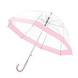 YJTTXS Transparenter Regenschirm Mädchen Jungen Apollo Cartoon Delphin Kinderregenschirm Halbautomatischer Regenschirm für Kinder (Color : Pink)