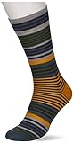 Burlington Socken Stripe Schurwolle Herren schwarz grau viele weitere Farben verstärkte Herrensocken mit Muster atmungsaktiv gestreift 1 Paar