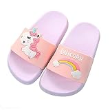 HausFine Kinder Badelatschen Badeschlappen Sommer Flache Hausschuhe Jungen Mädchen rutschfest Dusch Badeschuhe Kinder Pantoletten 30/31 EU