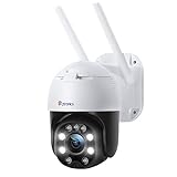 PTZ Überwachungskamera Aussen WLAN, Ctronics Dome IP Kamera Outdoor 1080P, Intelligente Menschliche Erkennung, Automatische Verfolgung, 30m Farbe Nachtsicht, 2-Wege-Audio, SD-Kartenslot, Weiß