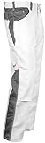 strongAnt - Malerhose komplett Stretch Stuckateur Putzer Arbeitshose Weiß mit Kniepolstertaschen - Made in EU - Weiß-Grau 50