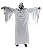 Foxxeo weißes Geister Kostüm für Erwachsene - Herren-Größe M-XXXL - Herren Damen Halloween Fasching Karneval Größe L-XL