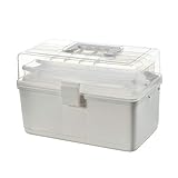 IIO Kunststoffbox Schrank Medizin Medizin Level Transparent Erstes Kabinett 3 Box Hilfe Haushalt & Organisatoren Deckenaufbewahrung Aus Kunststoff (White, One Size)