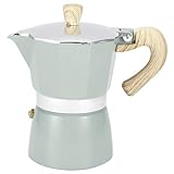 Espressokocher Italienische Herd Kaffeemaschine Mokkakanne Aluminium-Herd-Espressomaschine für Zubereitung von Latte, amerikanischem Kaffee, Macchiato, Mokka und anderem Kaffee(300ml)