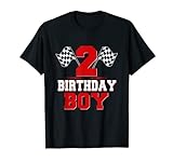 Rennauto 2. Geburtstag Junge 2 Kleinkind Rennauto Fahrer T-Shirt