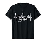 Stuttgart Skyline Herzschlag Fan Herz Liebe I Love Stuttgart T-S