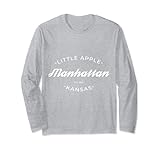Manhattan Kansas Kleiner Apfel Retro-Logo Langarmshirt