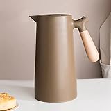 TQBHD 100 0ml Isolierung Wasserkocher Warmwasserflasche mit Griffart Große Kapazität Thermos Wegeabnehmbare Teekanne Haushaltskaffeekanne (Color : Brown)