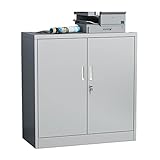 Büro-Aktenschrank mit Schloss und Schublade, Aufbewahrung unter dem Tisch, Blechschrank für Wohnzimmer, kleiner, niedriger Schrank für Büro, Datenboden, Aufbewahrungsschränke für maximale Org