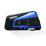 LEXIN B4FM Motorrad Intercom, Helm Headset für bis zu 10 Motorräder mit Reichweite von 2000m, DSP und CVC Geräuschunterdrückung Motorradhelm Kommunikationssystem mit Musikteilen Funktion