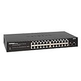 Netgear GS324T Managed Switch 24 Port Gigabit Ethernet LAN Switch Smart (2x 1G-SFP, Netzwerk Switch mit WebGUI, VLAN, IGMP, QoS, Switch 19 Zoll Rack-Montage, lüfterlos, Metallgehäuse)