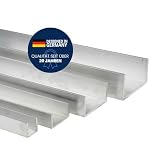 TJ Aluminium U-Profil I 50 x 40 x 4 mm Länge 1000 mm I EN-AW-6060 Aluprofil I unbehandeltes Aluminiumprofil I U-Profil aus Aluminium I korrosionsbeständiges & witterungsbeständiges U-Alup