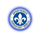 FANSAT SV Darmstadt 98 Wandcover mit LED Beleuchtung - Fußballmannschafts Wappen für echte Fans - Fanartikel Sportverein Darmstadt 1898 e.V. Fußball Wandbild