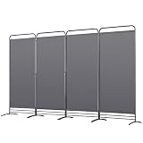 Angel Living Paravent 4 Teilig Klappbar Raumteiler Freistehend Sichtschutzwand Raumteiler Stellwand Trennwand Sichtschutz für Büros, Balkon,Schlafzimmer,Außengarten, 324cm x 180cm G