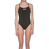 arena Solid Light Tech High Einteiliger Badeanzug Damen, Sport Schwimmanzug aus Chlorbeständigem MaxLife Material mit UV-Schutz Faktor 50+, 36