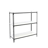 Simon Rack Simonclick Metallregal, 1000 x 900 x 500 mm, 3 Regalböden, 180 kg Biegepunkt, Regale, Anthrazit/Weiß