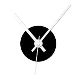 WANDKINGS Wanduhr Solo Clock mit Uhrwerk & Uhrzeigern (Farbe: Uhr=Schwarz, Zeiger=Weiß)