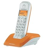 Motorola Startac S1201 DECT Schnurlostelefon (Analog, Freisprechen, ECO-Modus, Displaybleuchtung auf Gerätefarbe abgestimmt) orange