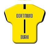 Magnet in Form eines T-Shirt, ähnlich dem Fußballtrikot Dortmund 1 Roman Bürki der Saison 2019/2020
