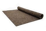 Nadelfilz Teppich-Boden RIPS MALTA B1 als Meterware - Braun, 2,00m x 4,00m, Schwer Entflammbarer, Gerippter Bodenbelag für Messe & Event