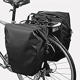 LEICKE 3 in 1 Fahrradtasche für Gepäckträger, 100% Wasserdicht mit Tragegriff und Schultergurt, Radtasche Gepäckträgertasche, Hinterradtasche Tragtasche, 23-28L Fahrrad Taschen hinten