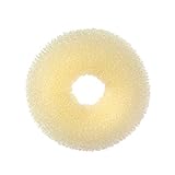 3 x Novon Professional - Knotenrolle, Haarunterlage - Donutkissen - Blond Beige - 13 cm (L)