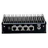 HSIPC Celeron J3160 Quad Core Firewall Micro Appliance, Mini PC, Nano PC, Router PC with 8G RAM 128G SSD, 4 RJ45 Port AES-NI PXE Pfsense OPN