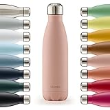 Blumtal Trinkflasche Edelstahl Charles - auslaufsichere Thermosflasche, Trinkflasche für kohlensäurehaltige Getränke, BPA-frei, Isolation von Warmgetränken, 500ml, mellow rose - rosa