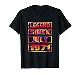 52. Geburtstag Tie Dye Dekoration Legend Since Juli 1971 T-Shirt