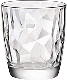 Bormioli Rocco 350200 Diamond Trasparente Trinkglas, Wasserglas, Saftglas, 305ml, Glas, transparent, 6 Stück