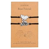 JENDEAR Freundschaftsarmband für 2 mit Schmetterling Armband, Freundschaftsarmband Damen,Beste Freundin Geschenk