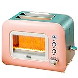 Toaster, 800 W, Multifunktions-Toaster, Toaster, transparentes Fenster, 6-Gang-Temperaturregelung,A