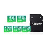 KEXIN Micro SD Karte 64GB 5er Pack Speicherkarte Micro SD mit SD Adapter, Bis zu 100 MB/s Lesegeschwindigkeit, UHS-I, U3, A1, V10, C10, microSDXC Memory Card TF Karte 64 GB 5 Stück
