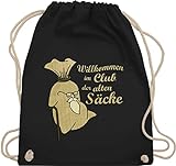 50. Geburtstag - Willkommen im Club der alten Säcke - Unisize - Schwarz - alter sack - WM110 - Turnbeutel und Stoffbeutel aus Baumwolle
