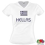 Fruit of the Loom Hellas/Griechenland Damen T-Shirt WM 2014 Trikot|m