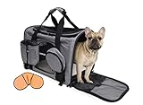 Bualma Hundetasche, Hundetragetasche mit Schultergurt, Hundetasche für kleine Hunde und Katzen | Katzentransporttasche animiert für Auto/Zug/Flugzeug - Tragetasche Hund