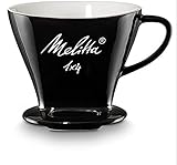 Melitta 1x4 Permamenter Kaffeefilter aus Porzellan, schwarz