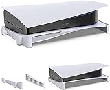 KYYOKE PS5 Horizontaler Ständer für PS5 Konsole, Upgraded PS5 Zubehör Basis Halterung Kompatibel mit Playstation 5 Disc & Digital Editions, Weiß