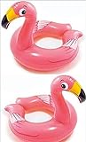 Flamingo Tiere Split Schwimmring, Wasserspielring mit Tierkopf, 1 Stück