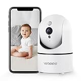 Winees Baby Kamera, 1080P WLAN Überwachungskamera Innen 360 Grad Schwenkbare Babyphone mit Kamera, Bewegungsverfolgung Nachtsicht, IP Haustier Kamera mit 2 Wege-Audio, App Kontrolle mit Alexa