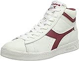 Diadora Unisex-Erwachsene Game L High Waxed Hohe Sneaker, Weiß (WHITE/RED PEPPER C5147), 42 EU