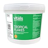 Vitalis Tropical Flakes Fischfutter Flockenfutter für Süßwasser-Fische - Hauptfutter Flocken Futter - Alleinfuttermittel für tropischen Süßwasserfische