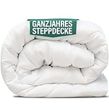 KNERST Bettdecke Ganzjahresdecke 155x220 cm - Bettdecke allergikerfreundlich - Decke waschbar bis 60°C - atmungsaktive, temperaturausgleichende Schlafdecke - Farbe: weiß
