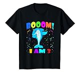 Kinder Dabbing Sharkunicorn Booom! I Am 3 Boy Girl 3rd Birthday Party T-Shirt