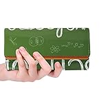 Einzigartige benutzerdefinierte zurück Schule geschrieben auf tafel Frauen Trifold Brieftasche Lange geldbörse kreditkarteninhaber Fall Handtasche