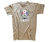Shirtzshop Herren EM Football Collection 2016 Fussball-Kroatien Hrvatska T-Shirt M, Beige, M